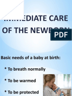 Immediate Care of The Newborn