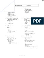 6b. Mixed Exam-Style Questions On Exponentials and Logarithms - Answers