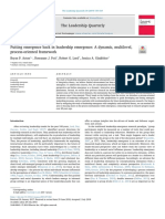 2019 - Acton Et Al. - Putting Emergence Back in Leadership Emergence A Dynamic, Multilevel, Process-Oriented Framework