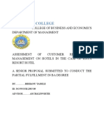 Assessment of Customer Relationship Management On Central Hotel in The Case Hawassa City