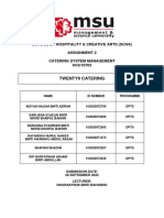 School of Hospitality & Creative Arts (Scha) Assignment 2 Catering System Management HCU10703