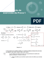 Resolução de Exercícios Da Prova 1 - Matematicaa