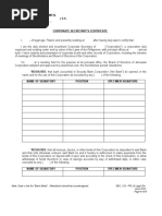 Secretary's Certificate - Corporate Account Opening I Account Reactivation As of 06.2022