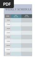 A Template To Create A Study Schedule