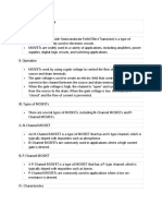 Class Notes For MOSFETS