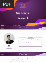 Economics Lesson 1