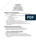 Class VI Civics Ch.3 WORKSHEET PDF