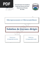 Solutions de Travaux Dirigés Proposées