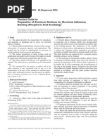 ASTM D3933 Standard Guide For Preparation of Aluminum Surfaces For Structural Adhesives Bonding (Phosphoric Acid Anodizing)