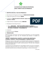 GUIA DE APRENDIZAJE 1 Limpieza y Desinfecciòn MONTERIA