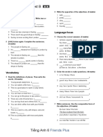 Anh 6 Friend Plus UNIT TEST-UNIT 1-STANDARD TEST B