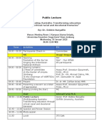 Rundown Acara - General Lecture