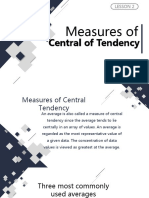 Lesson 2 Measures of Central Tendency