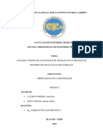 Analisis y Diseño de Los Puestos de Trabajo en Un Proceso de Distribucion de Plantas Industriales