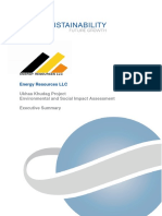 Energy Resources LLC: Ukhaa Khudag Project Environmental and Social Impact Assessment Executive Summary