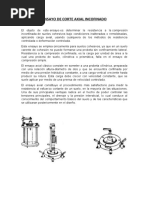 Ensayo de Corte Axial Incofinado