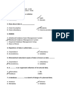 Database Concept - Multiple Choice