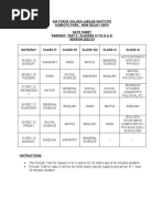 PT II Date Sheet - Class VI To IX & XI