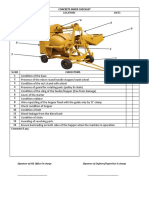 Concrete Mixer Checklist