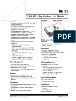 2.4 GHZ IEEE Std. 802.11 B-G Wireless LAN RN171 Module Specification Sheet