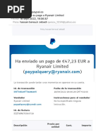 Recibo de Su Pago A Ryanair Limited