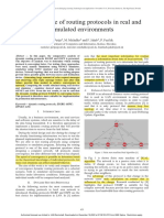 Convergence of Routing Protocols in Real and Simulated Environments