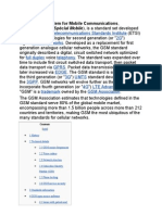 European Telecommunications Standards Institute 2G Cellular Networks