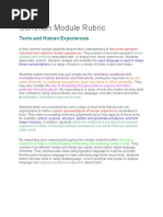 Common Module Rubric