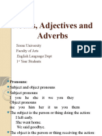 Nouns, Adjectives and Adverbs