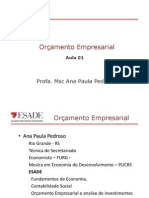 Aula 01 - Orçamento Empresarial