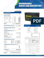 Long Lead Acid Battery 12v 7ah