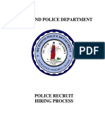 Richmond Police Department Recruit Hiring Process, General Orders 2019