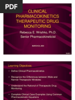 Clinical Pharmacokinetics Therapeutic Drug Monitoring