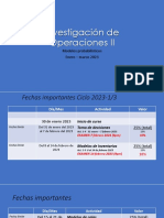 Calendario de Actividades Enero 2023