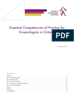 Essential Competencies of Practice For Kinesiologists in Ontario March 2018