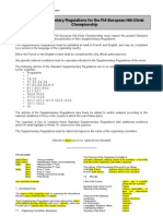 Standard Supplementary Regulations For The FIA European Hill-Climb Championship