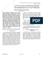 Energy Spectrum of Converters and Positron Range Estimation in PET Simulation For 511-KeV Photons