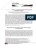 Saúde Mental de Mulheres em Situação de VD No Brasil - Revista de Psicologia