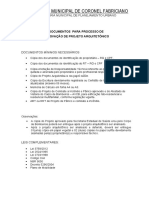 PMCF-Aprovação de Projeto Arquitetônico