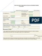 Sample Multipurpose Empanelment Form 2009-10 For Sole Proprietorship Concerns Webpage 1