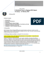 U.S. Navy Office of Naval Intelligence Threat To Shipping (WTS) Report, 25 January - 22 February 2023