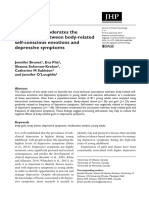 Self-Esteem Moderates The Associations Between Body-Related Self-Conscious Emotions and Depressive Symptoms