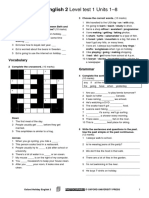 Level Test 1 Units 1-8