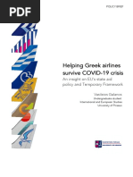 Helping Greek Airlines Survive COVID-19 Crisis