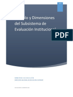 Modelo y Dimensiones Del Subsistema de Evaluación Institucional 2018