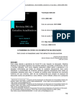 A Pandemia Da Covid-19 e Os Impactos Na Educação