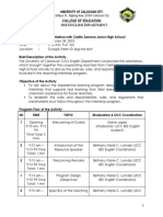 CZJHS Cooperating Teachers Orientation Minutes