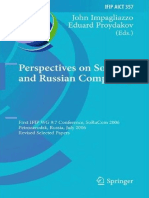 (IFIP Advances in Information and Communication Technology 357) Zinoviy L. Rabinovich (Auth.), John Impagliazzo, Eduard Proydakov (Eds.) - Perspectives on Soviet and Russian Computing_ First IFIP WG 9