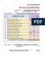 Calificaciones 3° Primer Periodo.