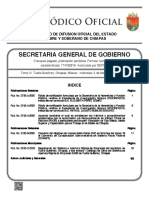 Secretaria General de Gobierno: Organo de Difusion Oficial Del Estado Libre Y Soberano de Chiapas